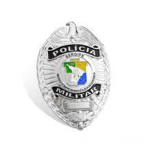 Silver Plating Police Badge Custom Army Badge (GZHY-BADGE-010)